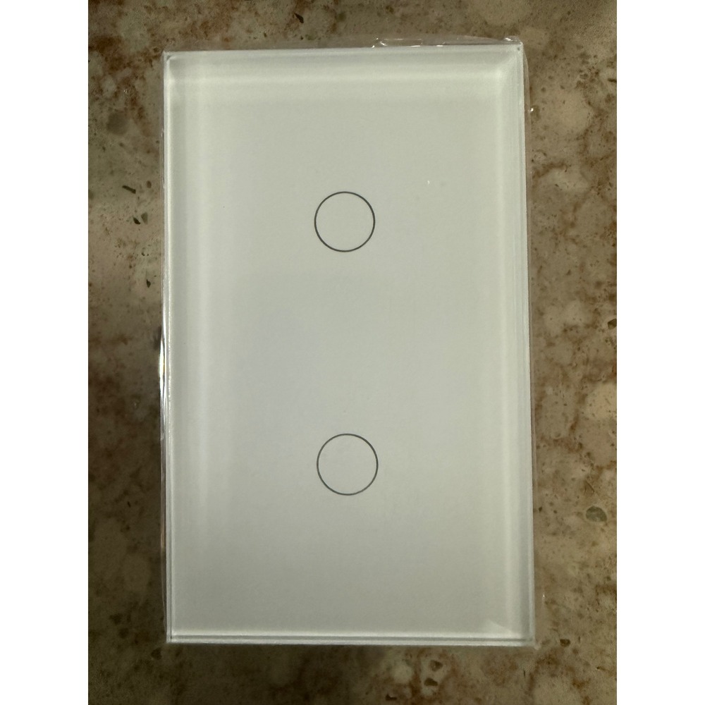 Zigbee 3.0 Smart Switch SK-Z802 2-Gang White Glass Touch Wall Light Switch
